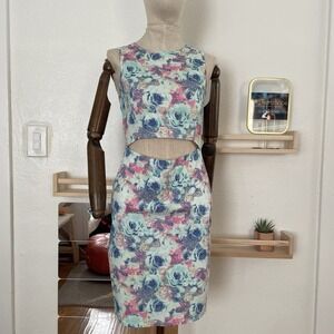 Mia De Andrea Colección Floral Print‎ Sleeveless Dress Pink Colombian